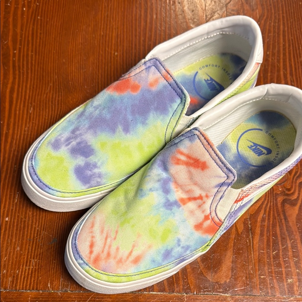 Nike Multicolor Tie-Dye Slip-On Shoes